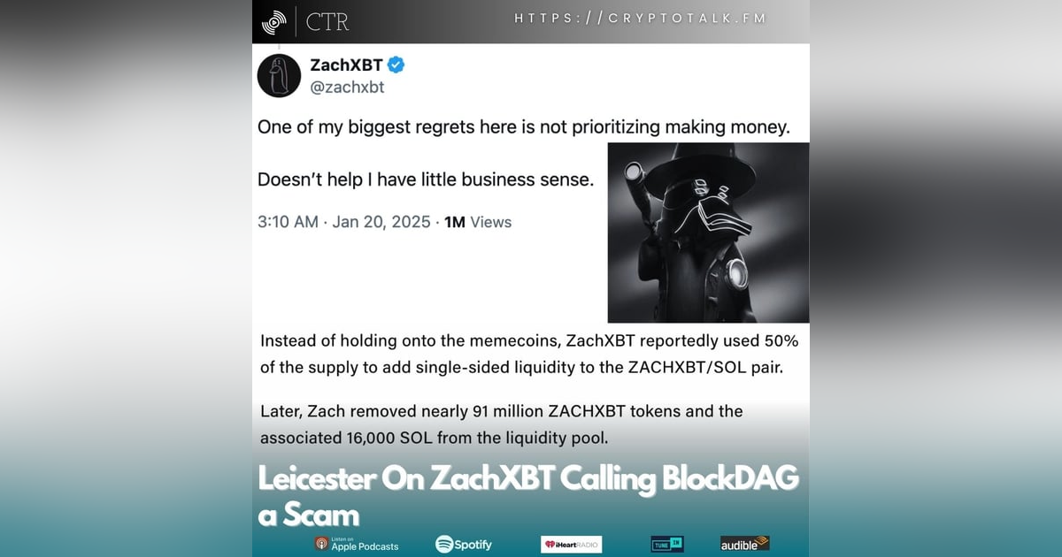 Leicester On #ZachXBTs' Message To #LBank Calling #BlockDAG a Scam (OOC) Leicester On #ZachXBTs' Message To #LBank Calling #BlockDAG a Scam (OOC)