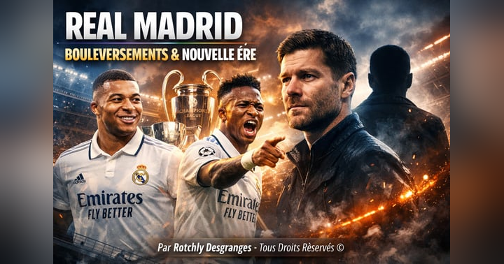 image for Real Madrid : l’ère des grands bouleversements, de l’arrivée de Kylian Mbappé à la forme étincelante de Vinícius Jr., jusqu’à la révocation de Xabi Alonso. Article écrit par Rotchly Desgranges. Tous droits réservés.
