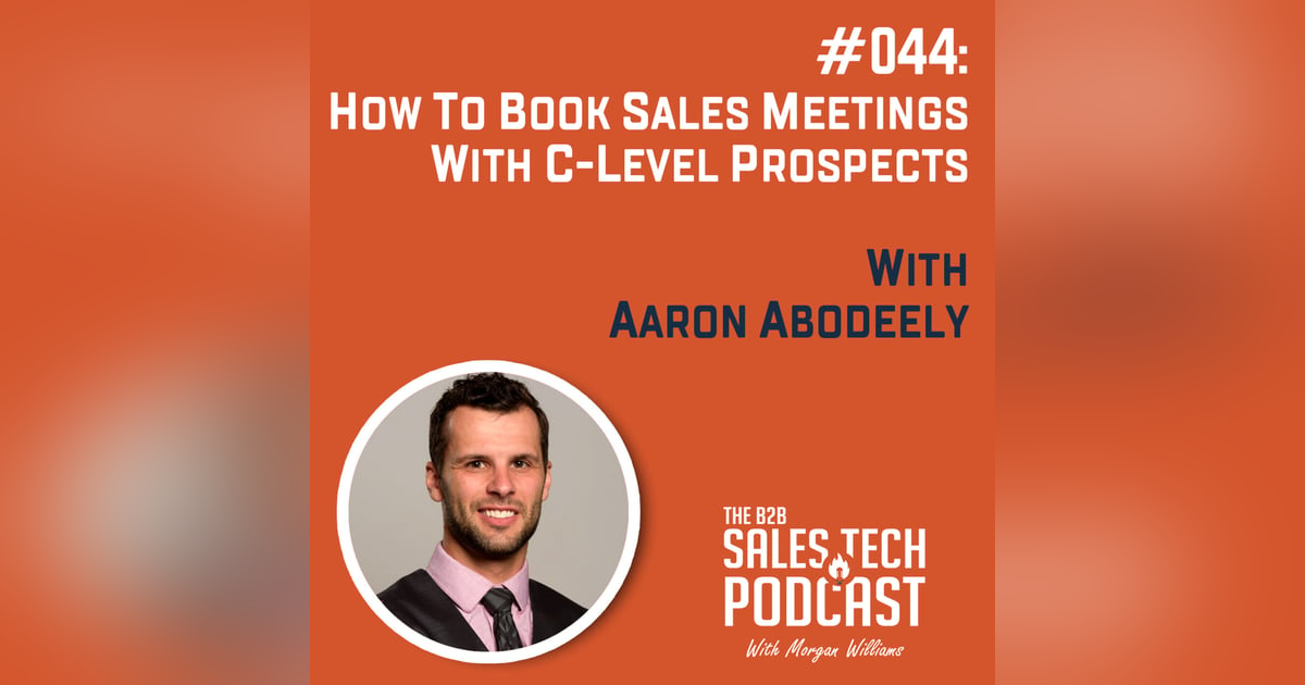 #044: How to Book Sales Meetings with C-Level Prospects with Aaron Abodeely #044: How to Book Sales Meetings with C-Level Prospects with Aaron Abodeely