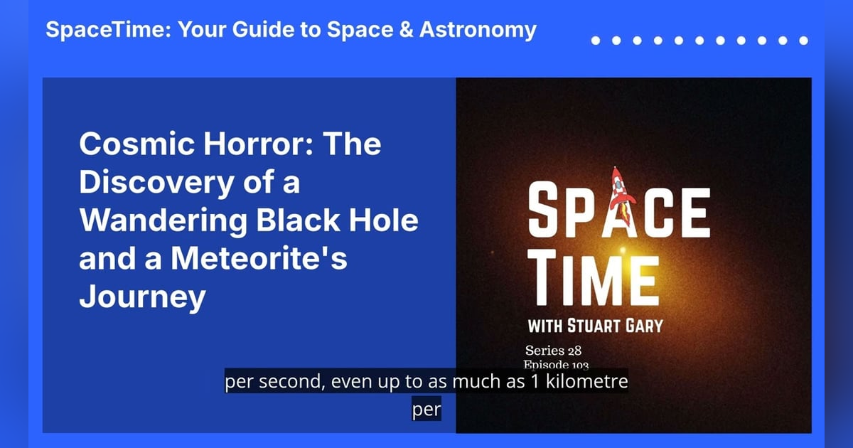 Cosmic Horror: The Discovery of a Wandering Black Hole and a Meteorite’s Journey Cosmic Horror: The Discovery of a Wandering Black Hole and a Meteorite’s Journey