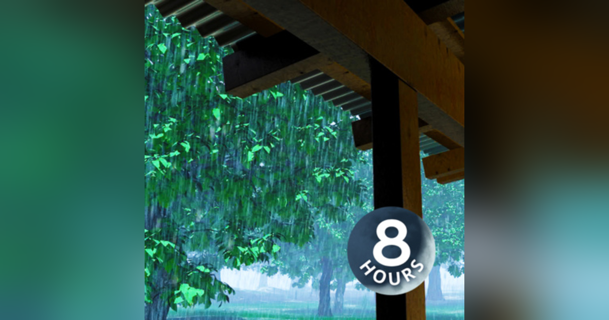 Rain Sounds on Tin Roof 8 Hours | Sleep, Study or Focus with Rainstorm White Noise Rain Sounds on Tin Roof 8 Hours | Sleep, Study or Focus with Rainstorm White Noise